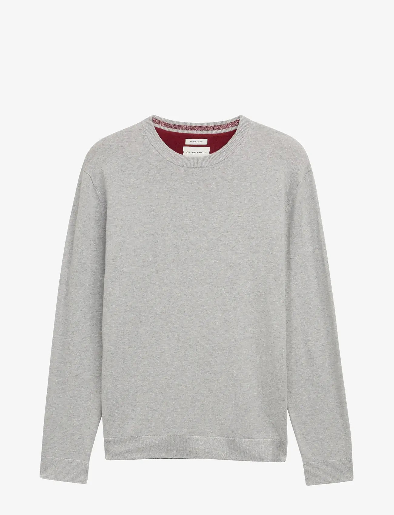 Tom Tailor - basic crewneck knit - herbstliche kleidung - light soft grey melange - 1