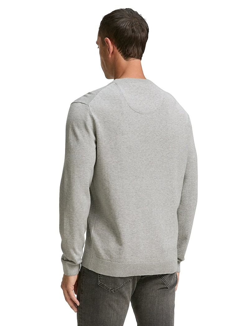 Tom Tailor - basic crewneck knit - rundhalsad - light soft grey melange - 2