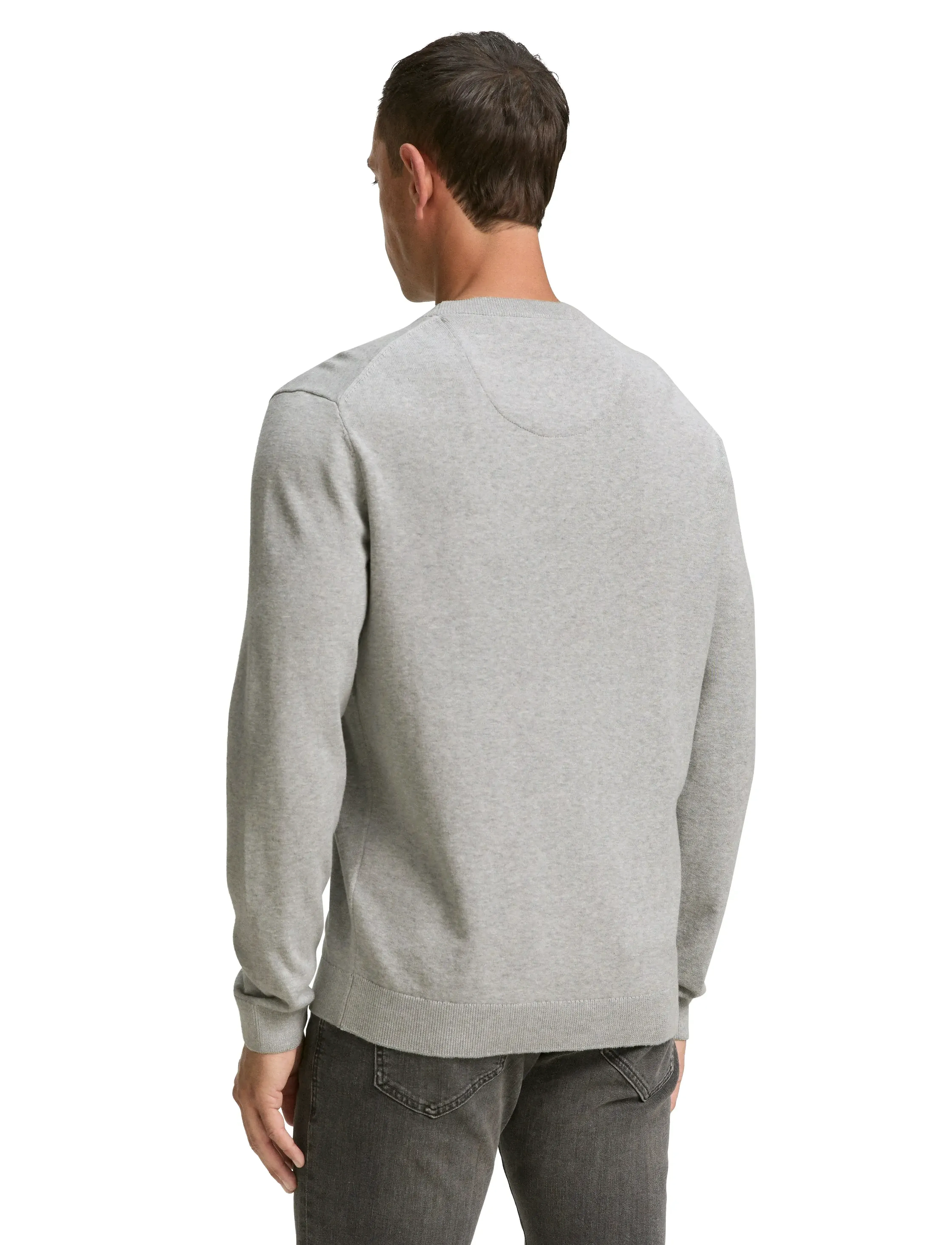 Tom Tailor - basic crewneck knit - Ümmarguse kaelusega kudumid - light soft grey melange - 2