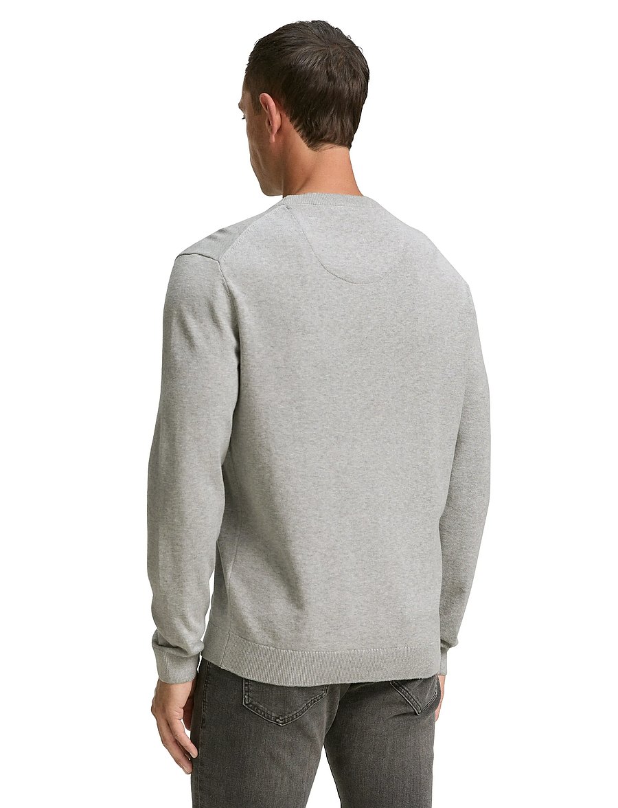 Tom Tailor - basic crewneck knit - Ümmarguse kaelusega kudumid - light soft grey melange - 2