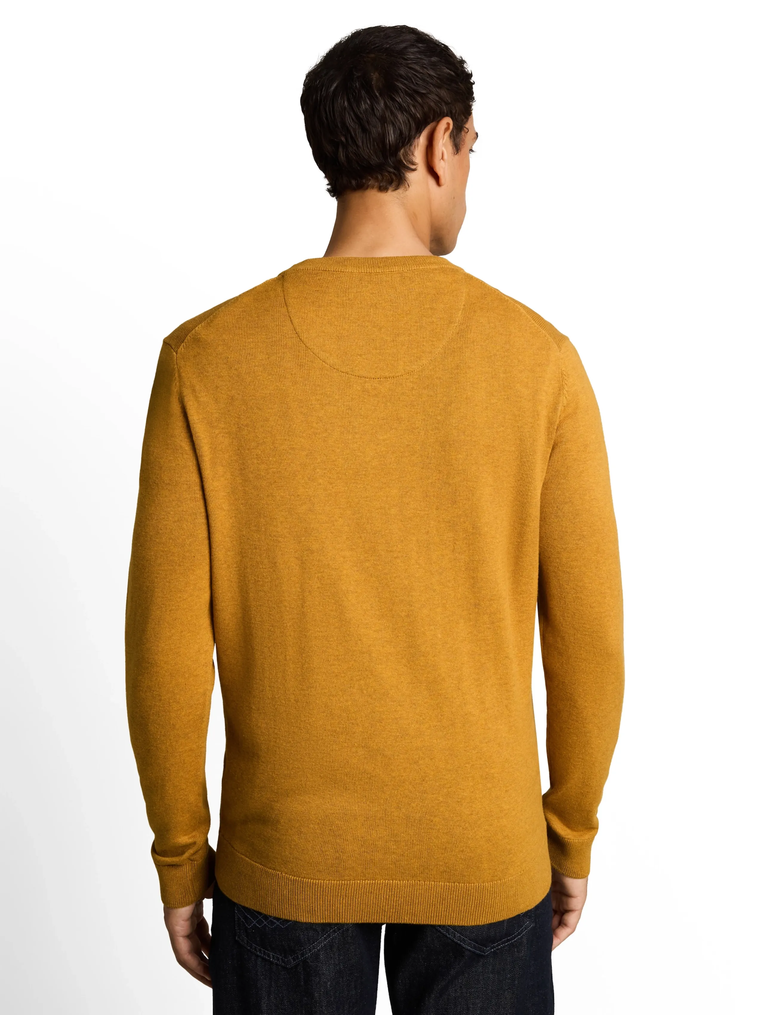 Tom Tailor - basic crewneck knit - round necks - mustard melange - 2