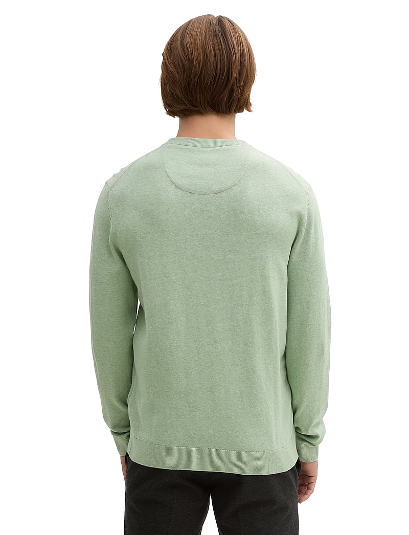 Tom Tailor - basic crewneck knit - Ümmarguse kaelusega kudumid - spring green melange - 2