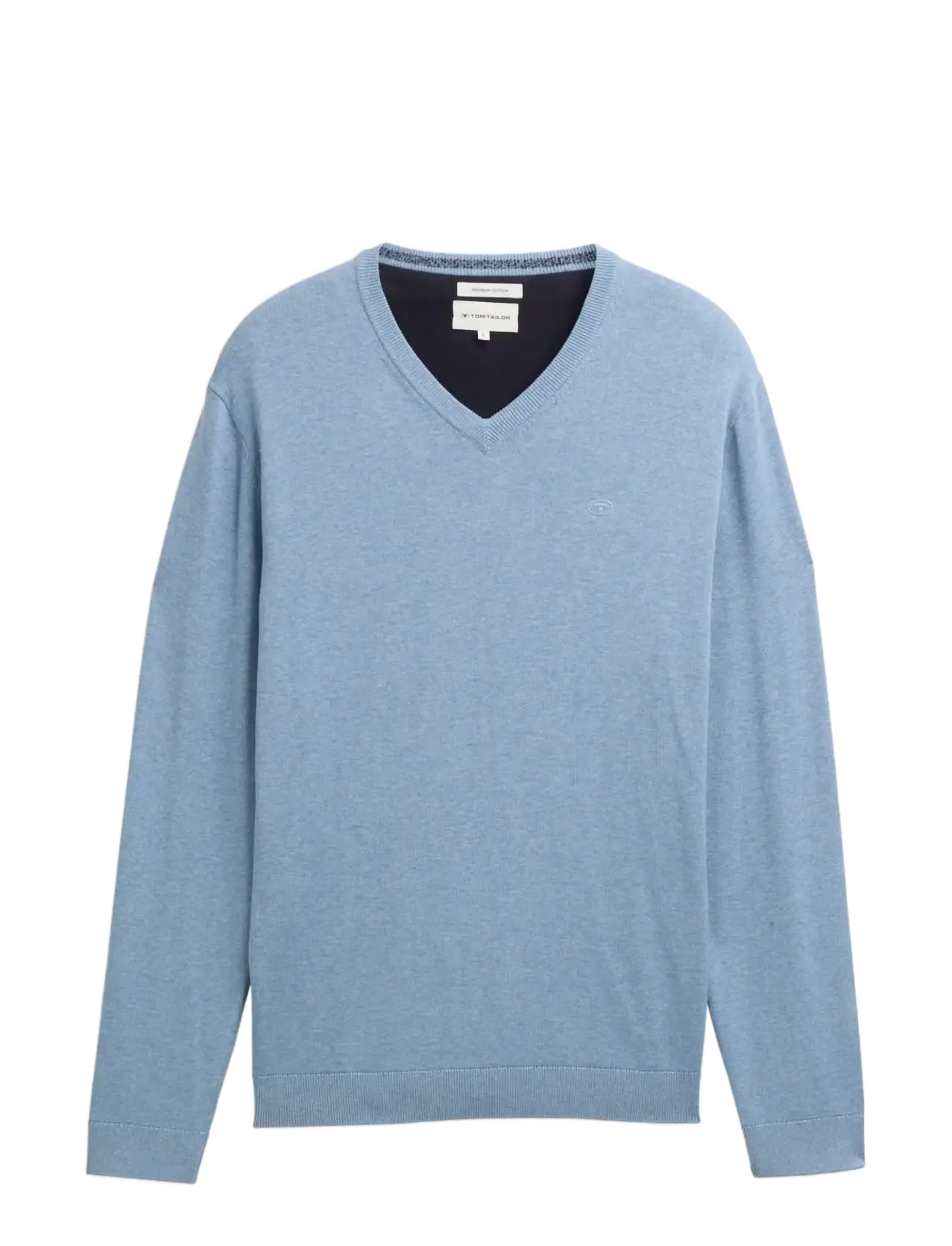 TOM TAILOR Basic V-Ausschnitt Knit Blau - M - Herren