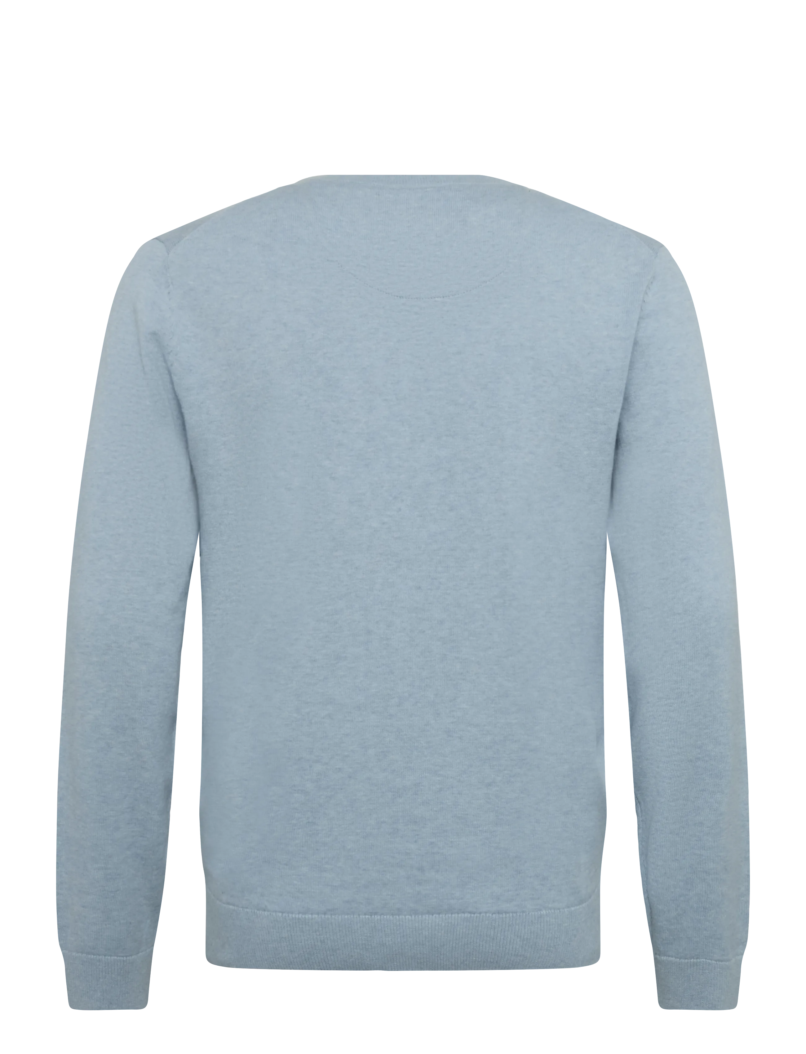 Tom Tailor - basic v-neck knit - v-ringat - light metal blue melange - 2