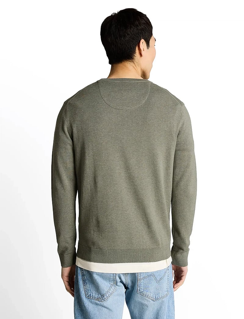 Tom Tailor - basic v-neck knit - v-hals - greyish shadow olive melange - 2