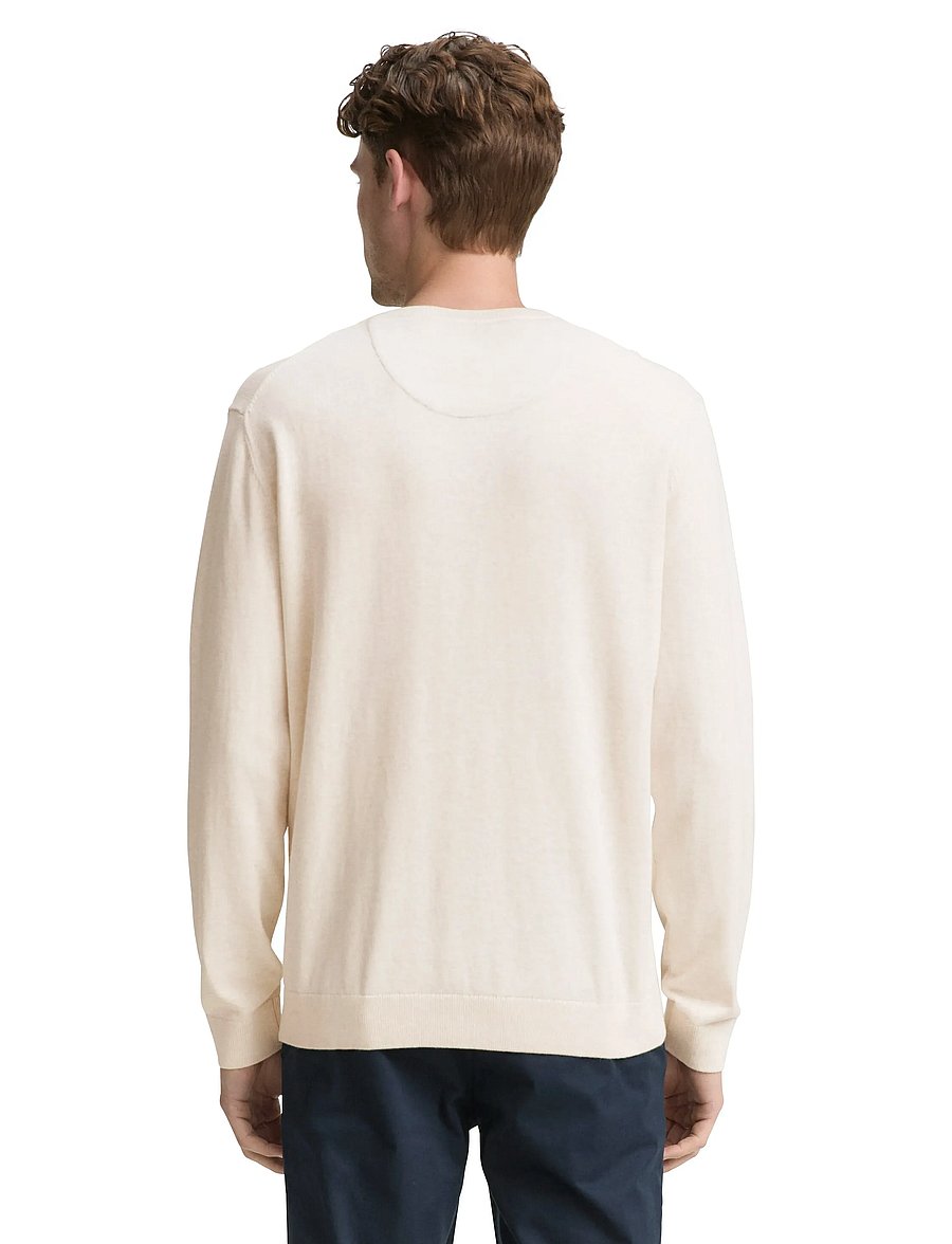 Tom Tailor - basic v-neck knit - v-ringat - soft buttercream melange - 2