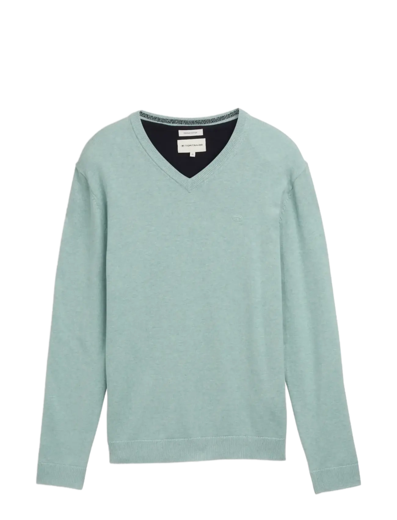 TOM TAILOR Basic V-Ausschnitt Knit Grün - L - Herren