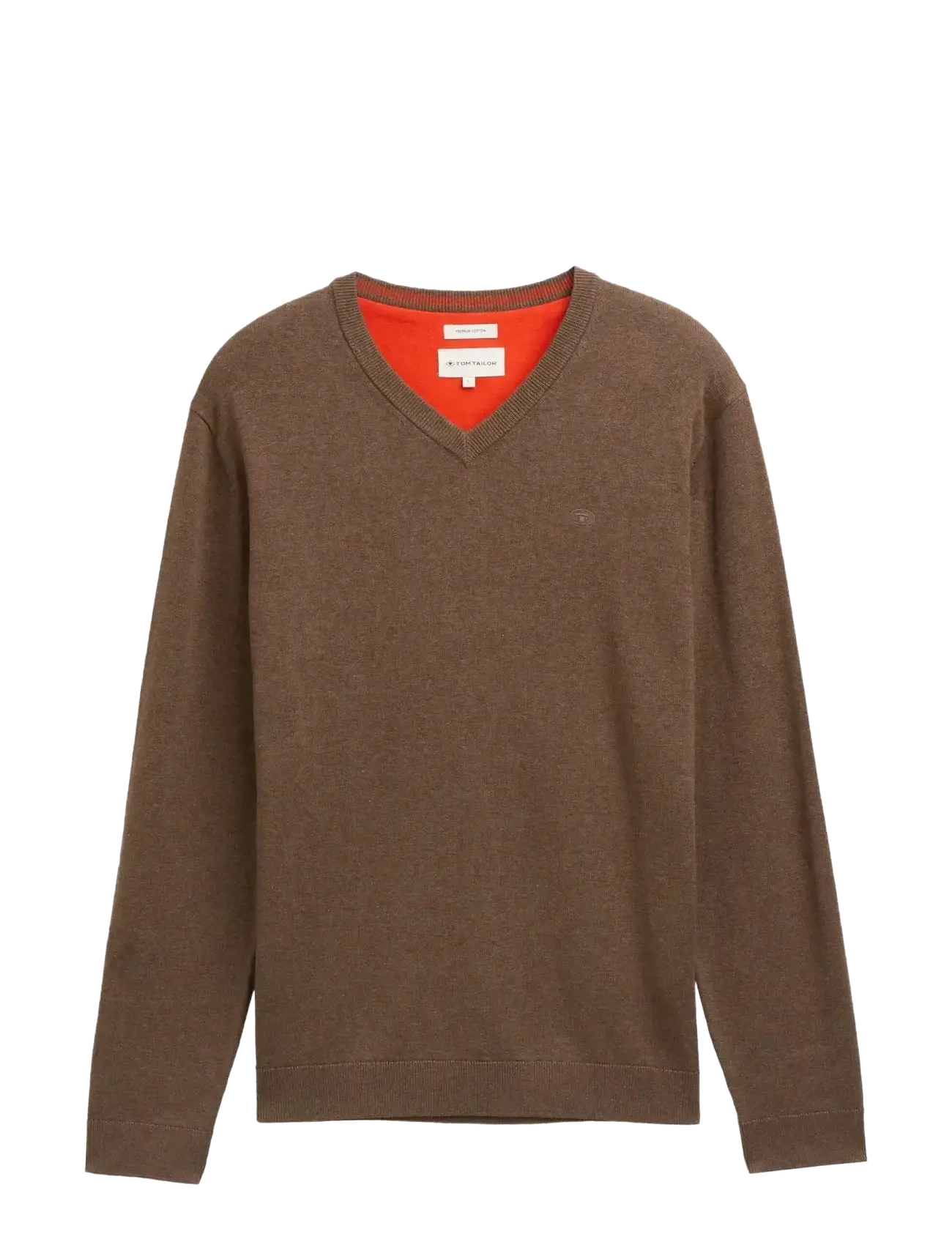 TOM TAILOR Basic V-Ausschnitt Knit Braun - M - Herren