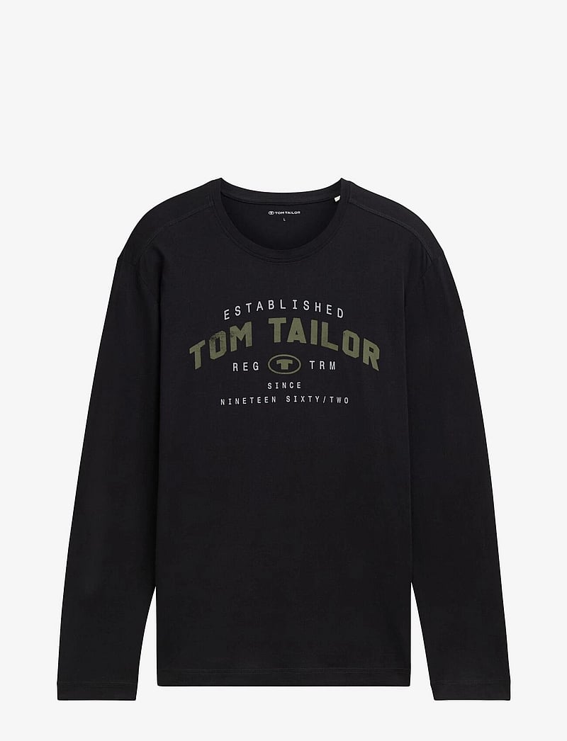 Tom Tailor - printed longsleeve - pikkade varrukatega t-särgid - almost black - 1