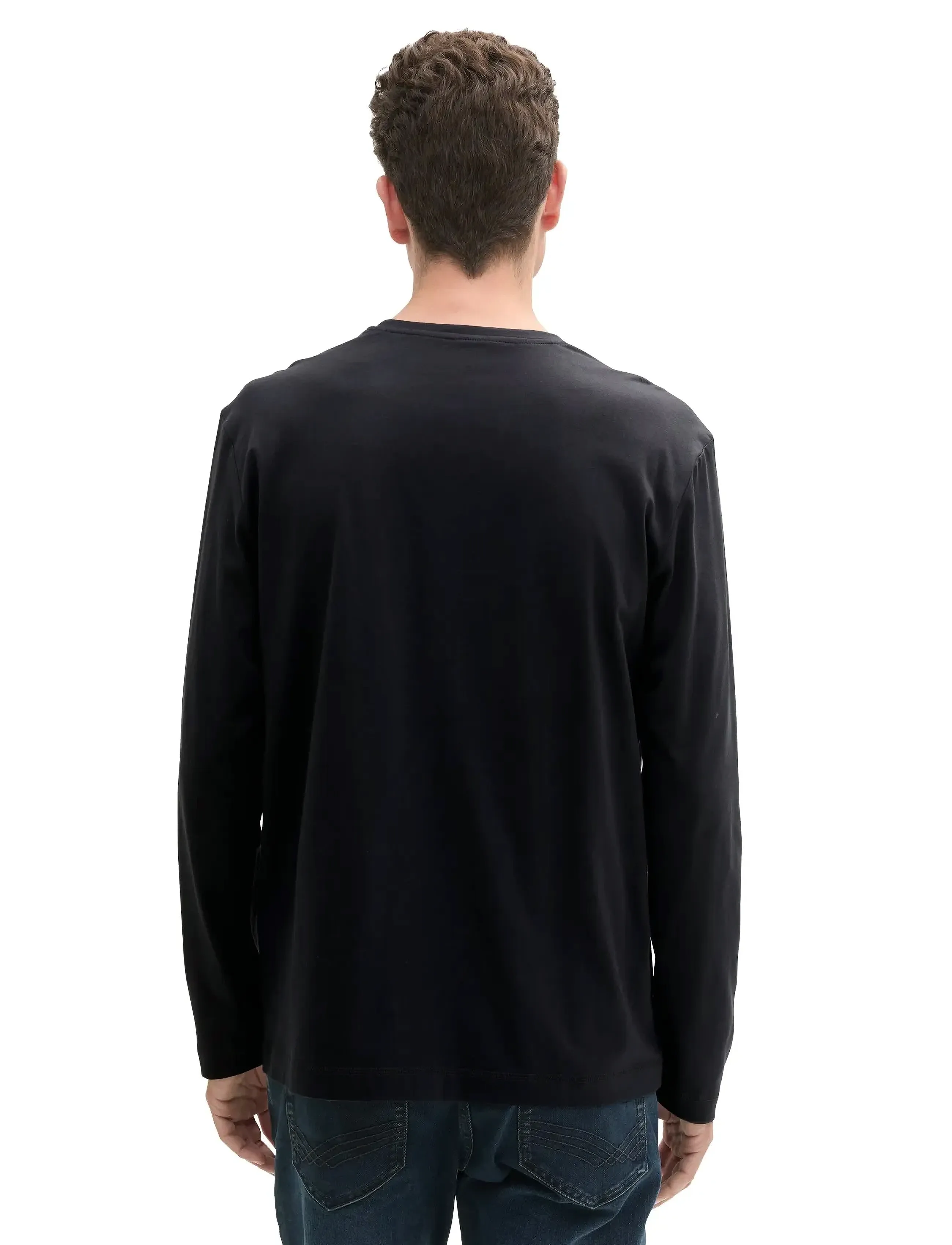 Tom Tailor - printed longsleeve - zemākās cenas - almost black - 2