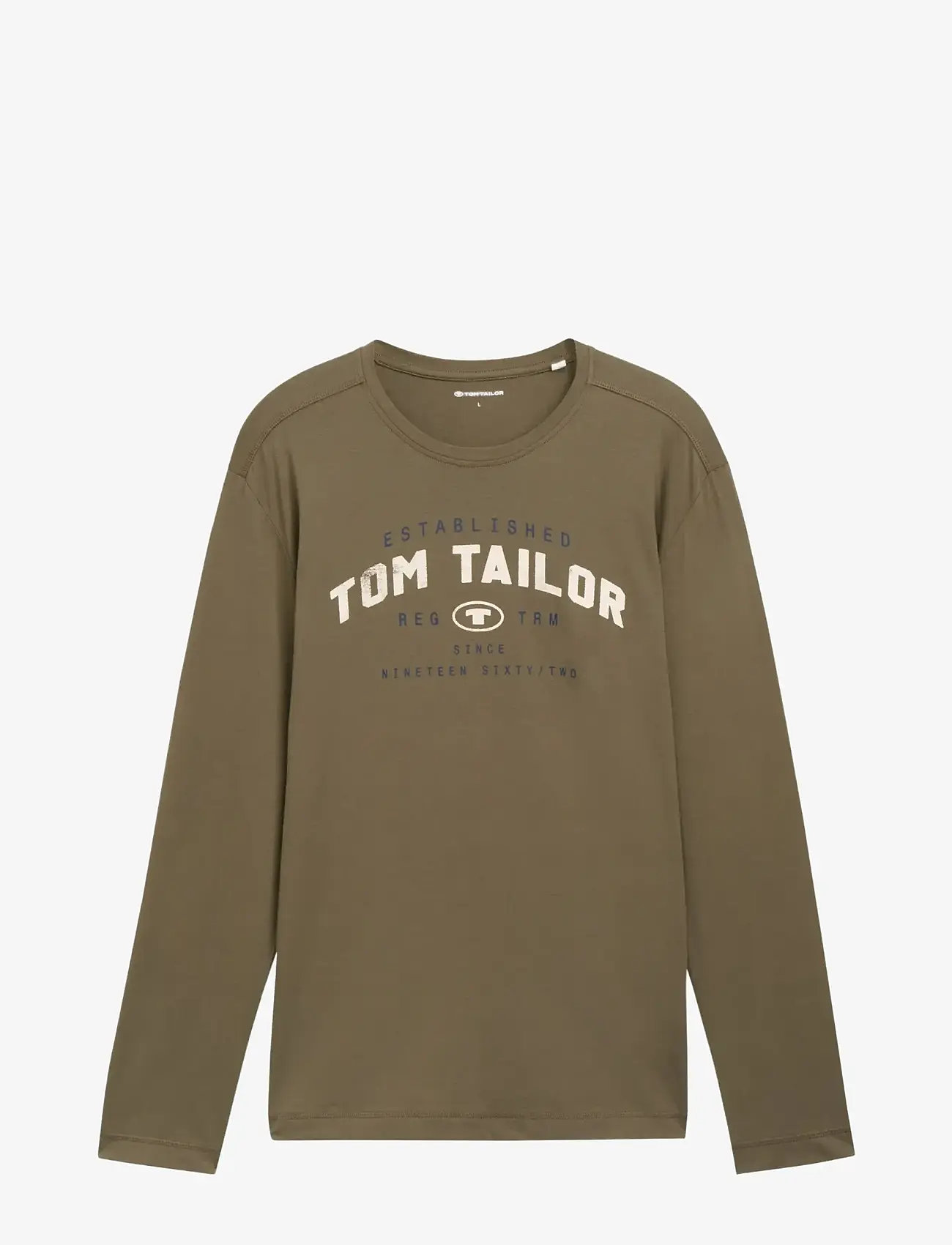 Tom Tailor - printed longsleeve - efterårstøj - jungle soil green - 0