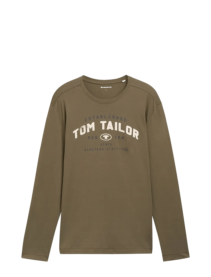 Tom Tailor - printed longsleeve - långärmade t-shirts - jungle soil green - 1