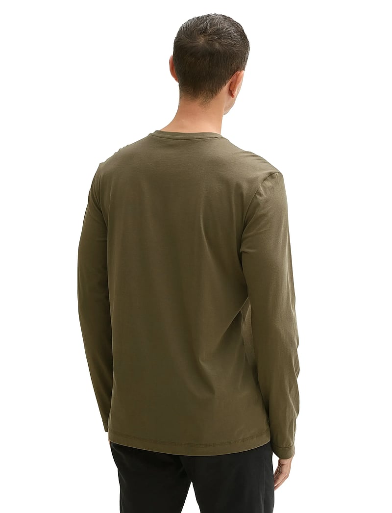 Tom Tailor - printed longsleeve - långärmade t-shirts - jungle soil green - 2
