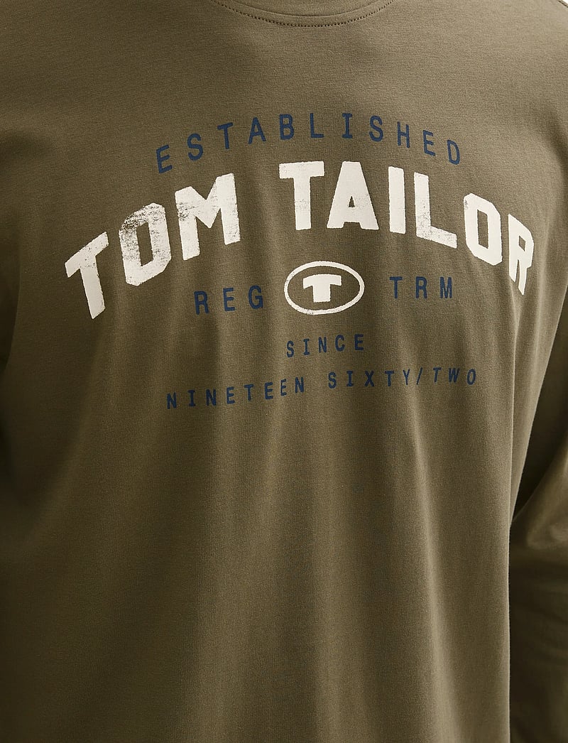 Tom Tailor - printed longsleeve - långärmade t-shirts - jungle soil green - 3
