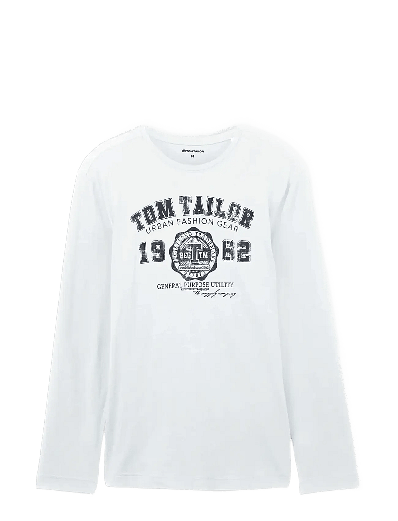 Tom Tailor - printed longsleeve - langærmede t-shirts - white 2 - 1