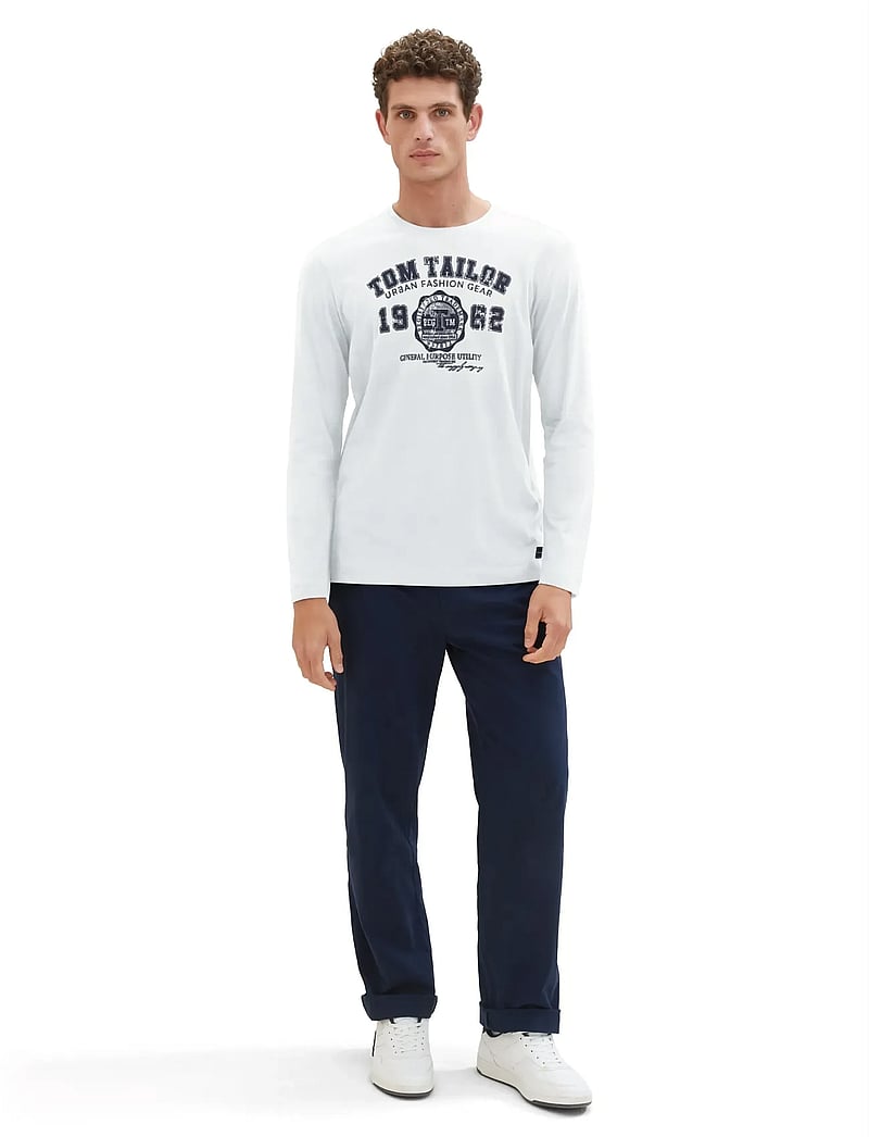 Tom Tailor - printed longsleeve - langærmede t-shirts - white 2 - 3