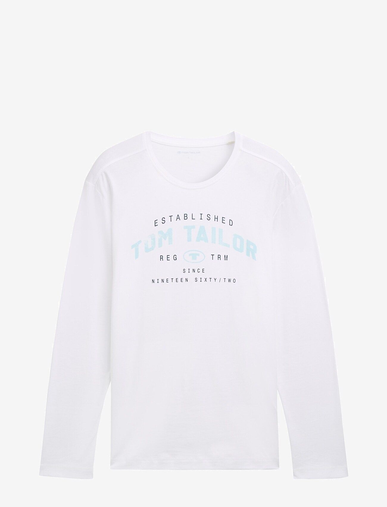 Tom Tailor - printed longsleeve - langærmede t-shirts - white - 1