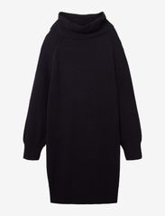 Tom Tailor - dress knitted structure mix - megztos suknelės - deep black - 0