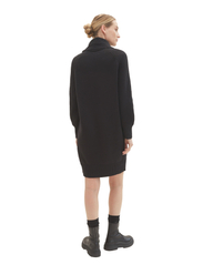 Tom Tailor - dress knitted structure mix - strikkede kjoler - deep black - 1