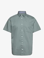 Tom Tailor - bedford shirt - kortärmade skjortor - grey mint - 0