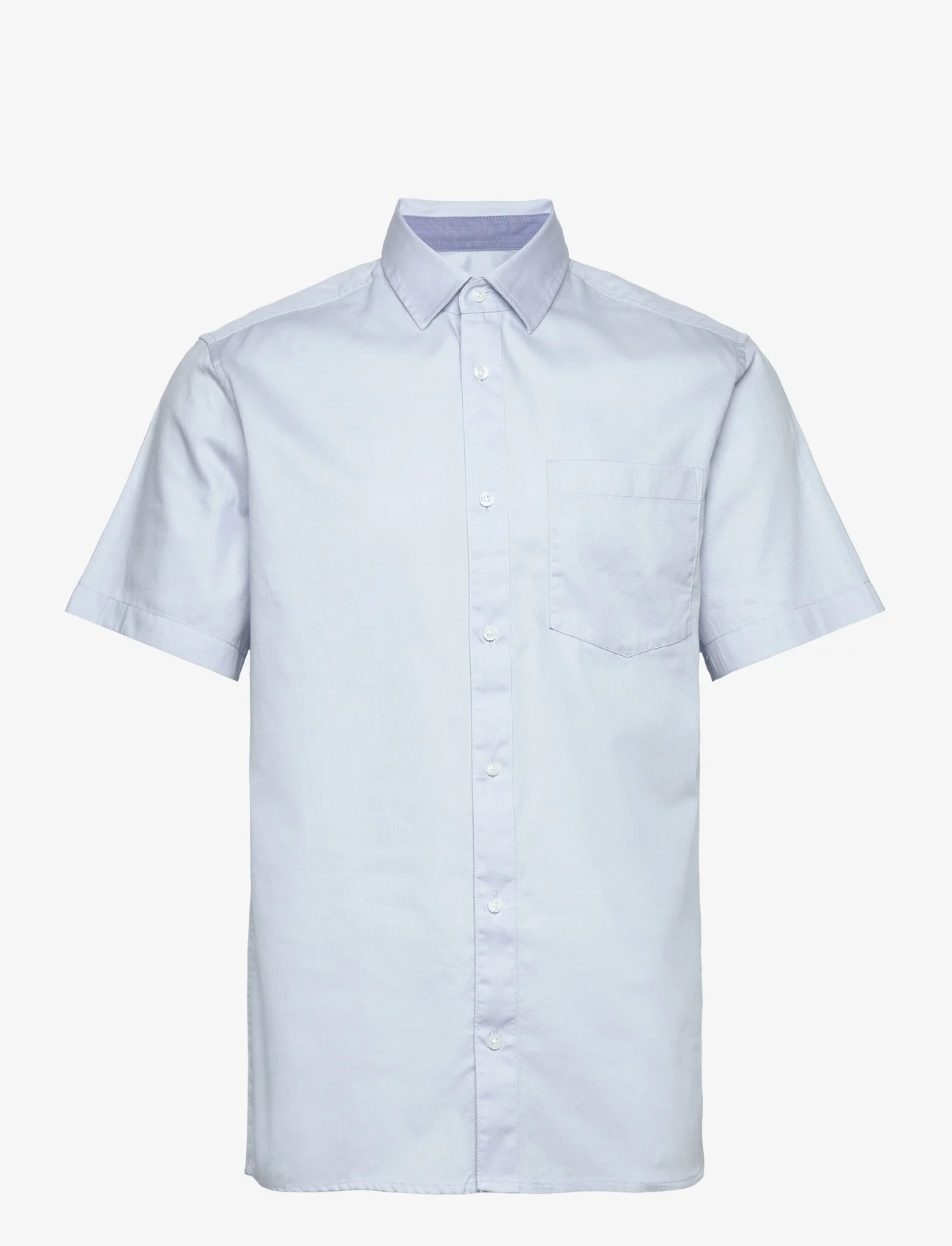 Tom Tailor - bedford shirt - kortärmade skjortor - light metal blue - 0