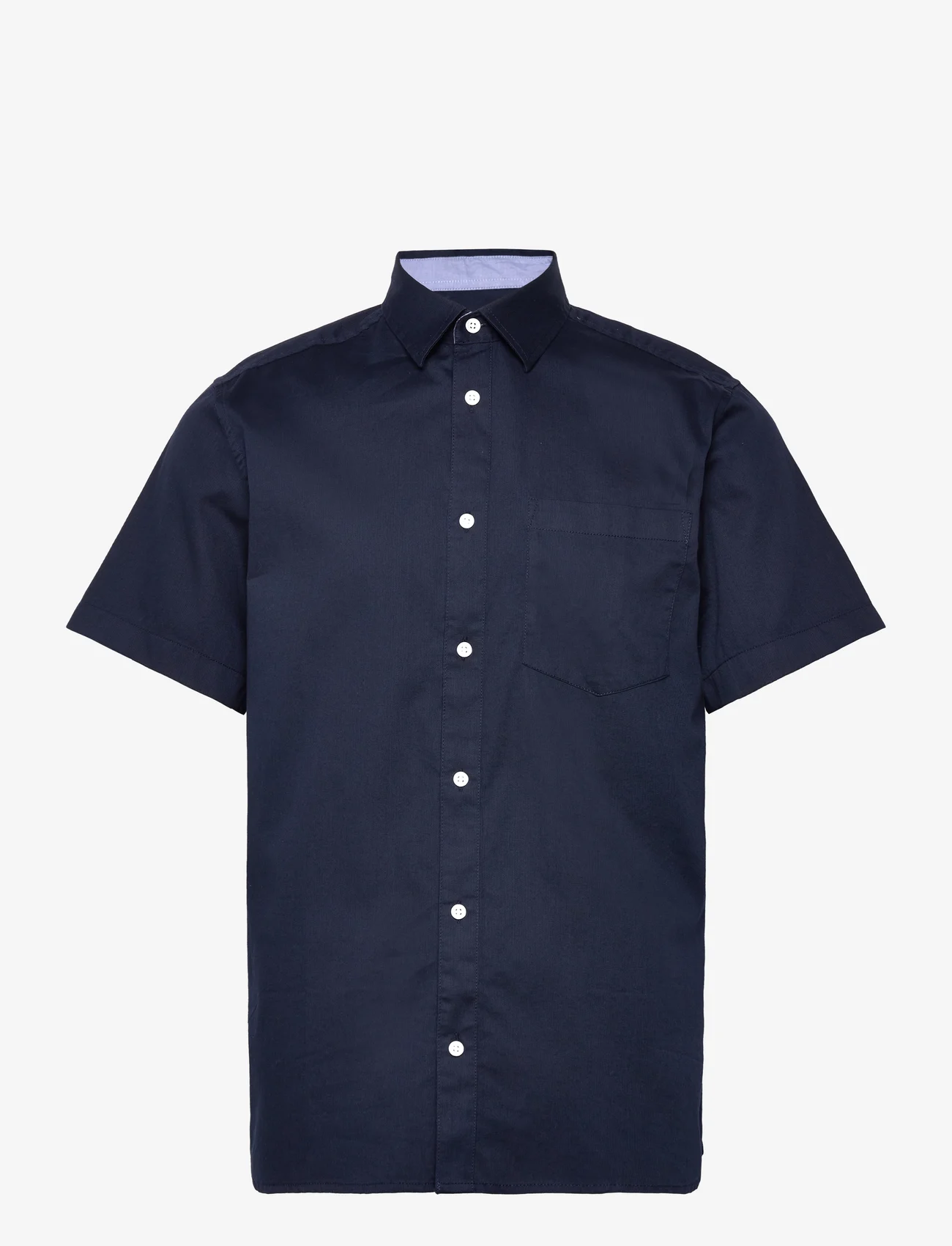 Tom Tailor - bedford shirt - kortärmade skjortor - sky captain blue - 0