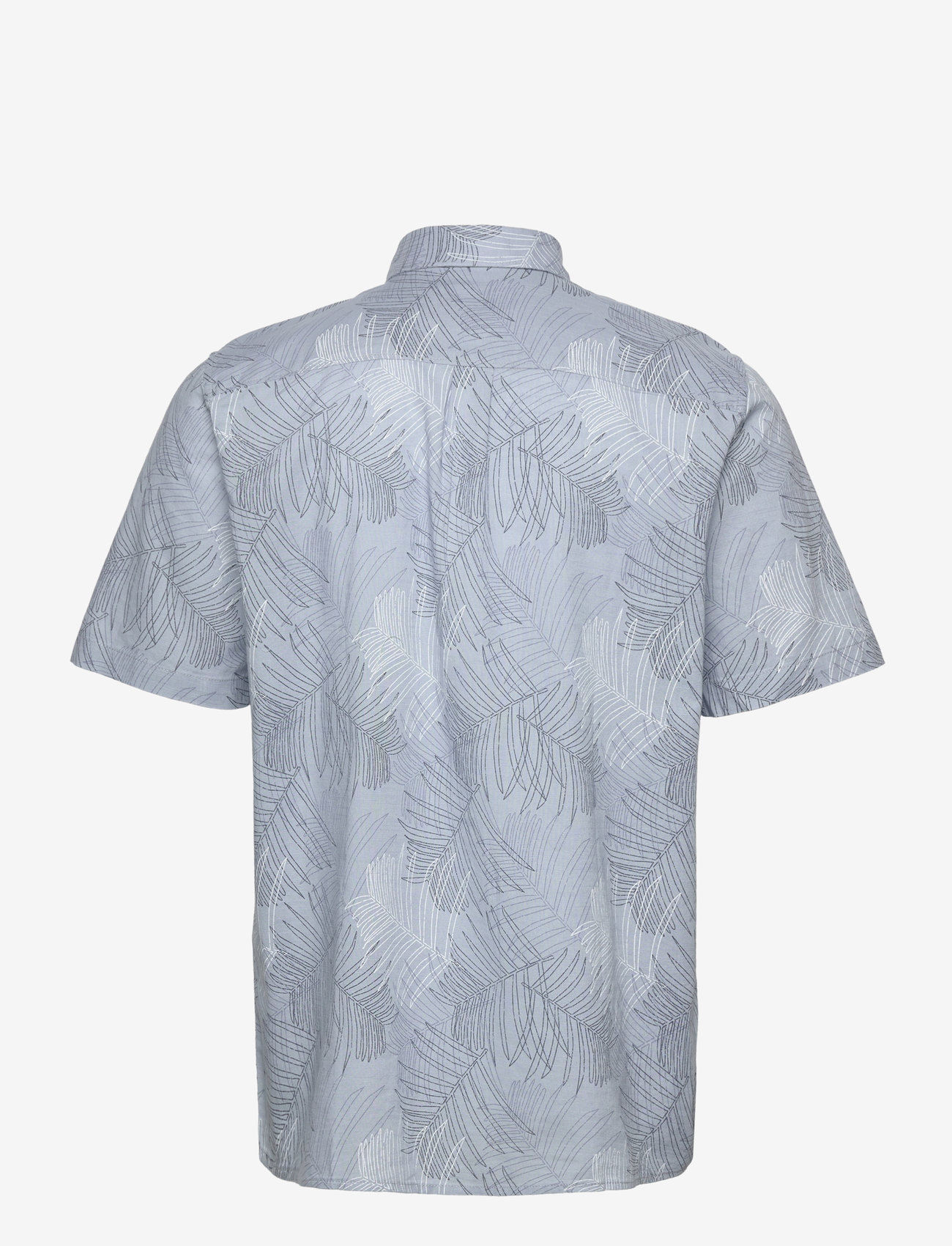 Tom Tailor - comfort printed shirt - blue multicolor leaf design - 1