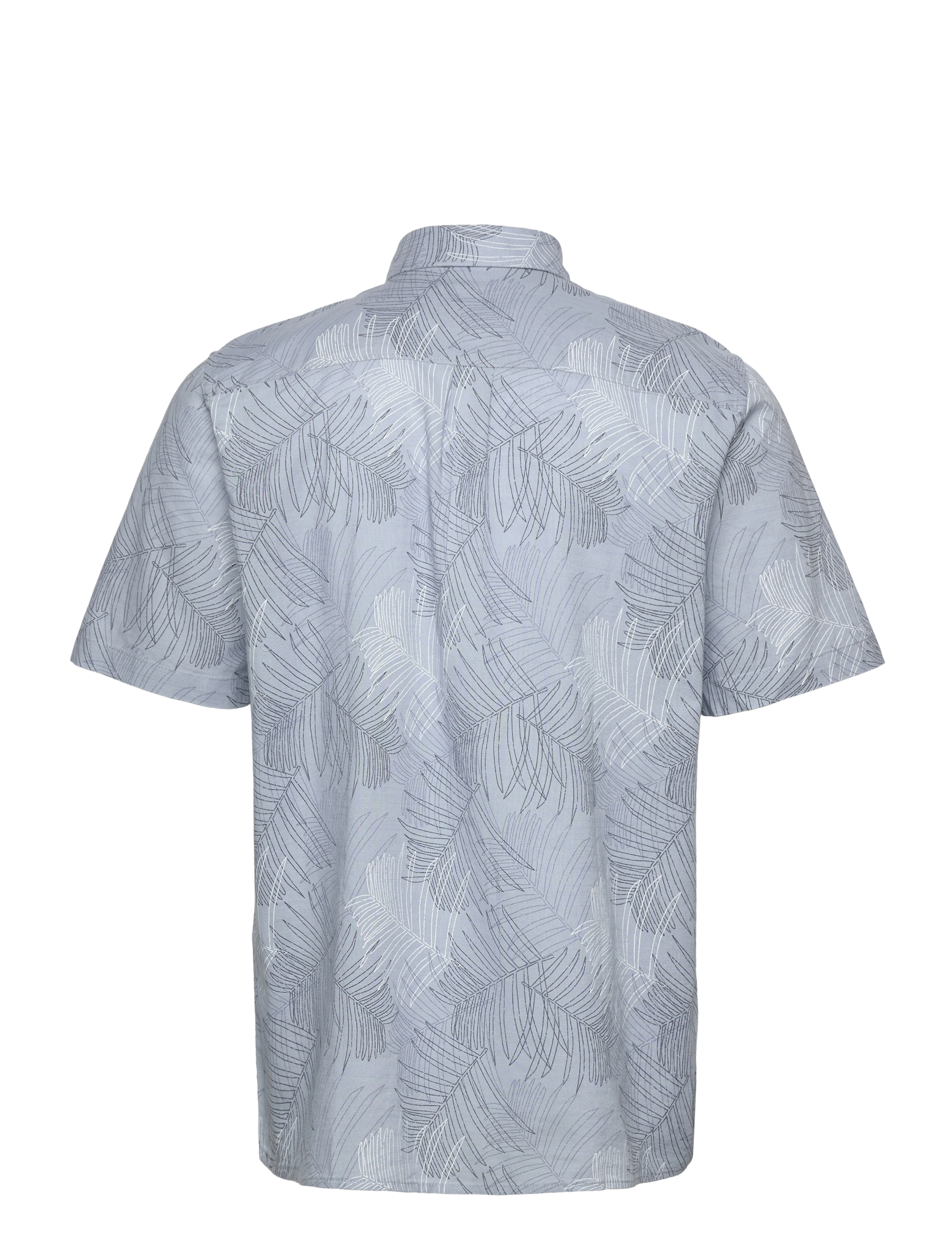 Tom Tailor - comfort printed shirt - blue multicolor leaf design - 2