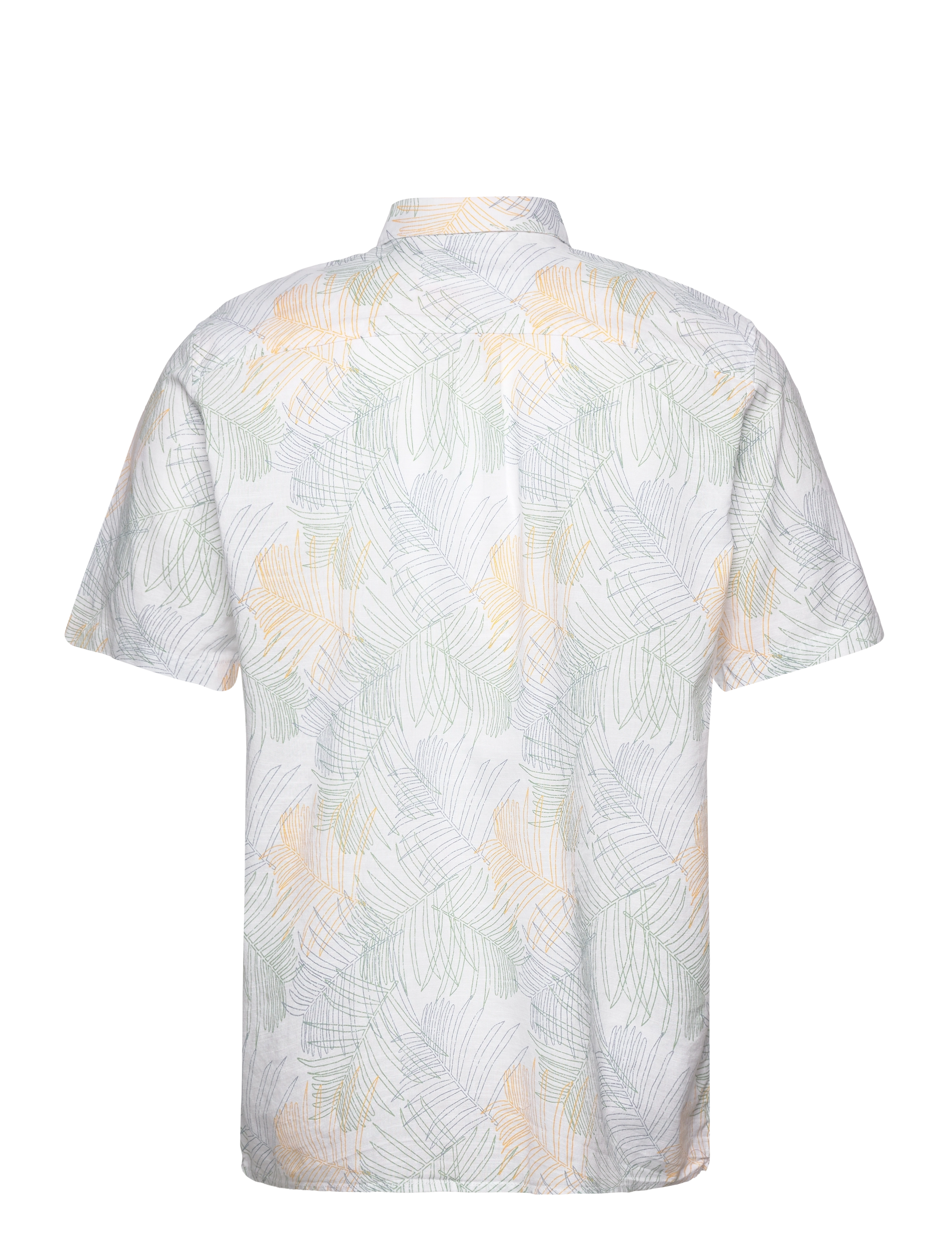 Tom Tailor - comfort printed shirt - white multicolor leaf design - 2