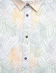 Tom Tailor - comfort printed shirt - kortärmade skjortor - white multicolor leaf design - 7