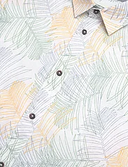 Tom Tailor - comfort printed shirt - short-sleeved shirts - white multicolor leaf design - 8
