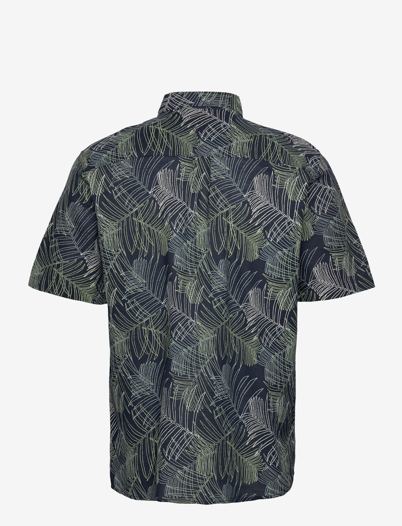 Tom Tailor - comfort printed shirt - navy multicolor leaf design - 2