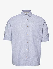 Tom Tailor - comfort cotton linen shirt - linen shirts - blue fine stripe - 2