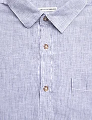 Tom Tailor - comfort cotton linen shirt - linen shirts - blue fine stripe - 3
