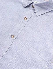 Tom Tailor - comfort cotton linen shirt - linen shirts - blue fine stripe - 4