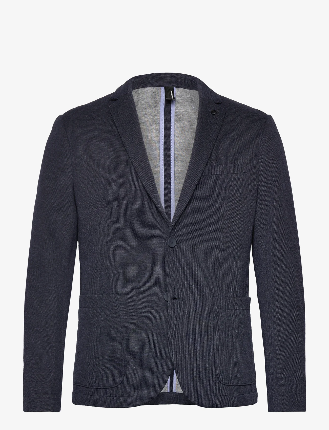 Tom Tailor - piqué blazer - kahehe rinnatisega pintsakud - blue classic melange - 0