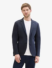 Tom Tailor - piqué blazer - kahehe rinnatisega pintsakud - blue classic melange - 2