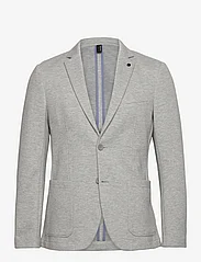 Tom Tailor - piqué blazer - dobbeltspente blazere - light asphalt mÉlange - 0