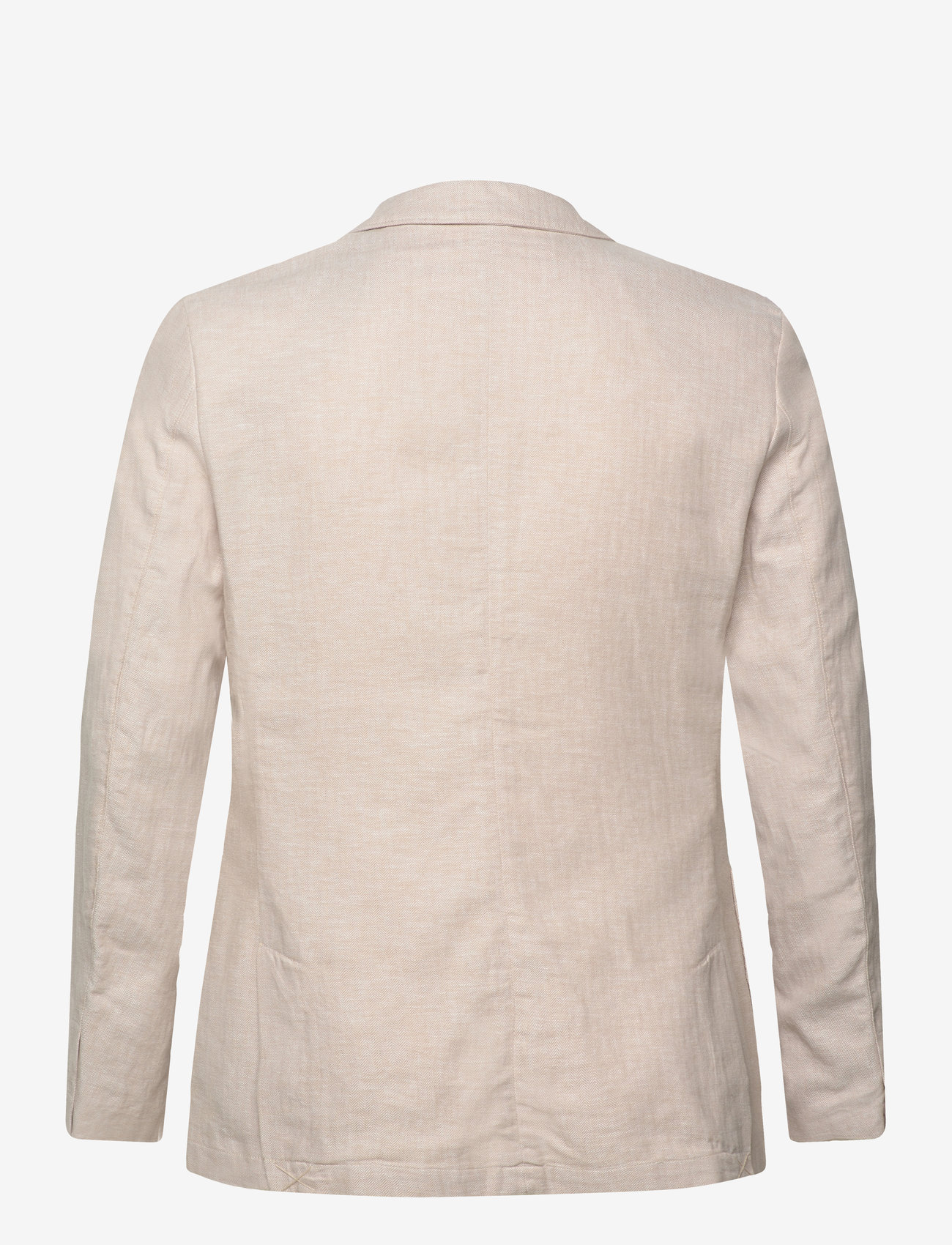 Tom Tailor - cotton linen blazer - camel beige herringbone - 1