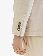 Tom Tailor - cotton linen blazer - zweireiher - camel beige herringbone - 6