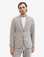 Tom Tailor - cotton linen blazer - kahehe rinnatisega pintsakud - smokey olive green chambray - 6