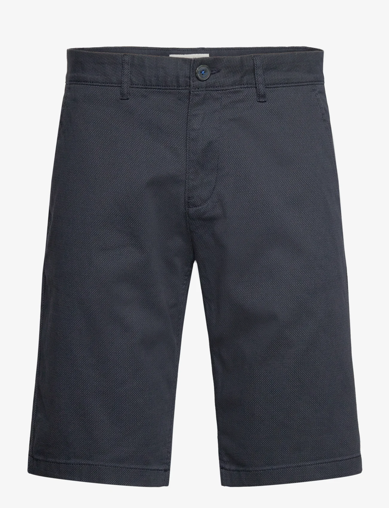 Tom Tailor - slim chino shorts - chinos shorts - navy geometric structure - 0