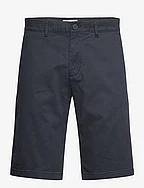 slim chino shorts - NAVY GEOMETRIC STRUCTURE