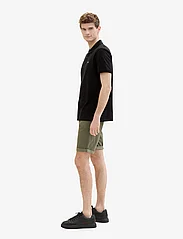Tom Tailor - slim chino shorts - laveste priser - olive geometric structure - 4