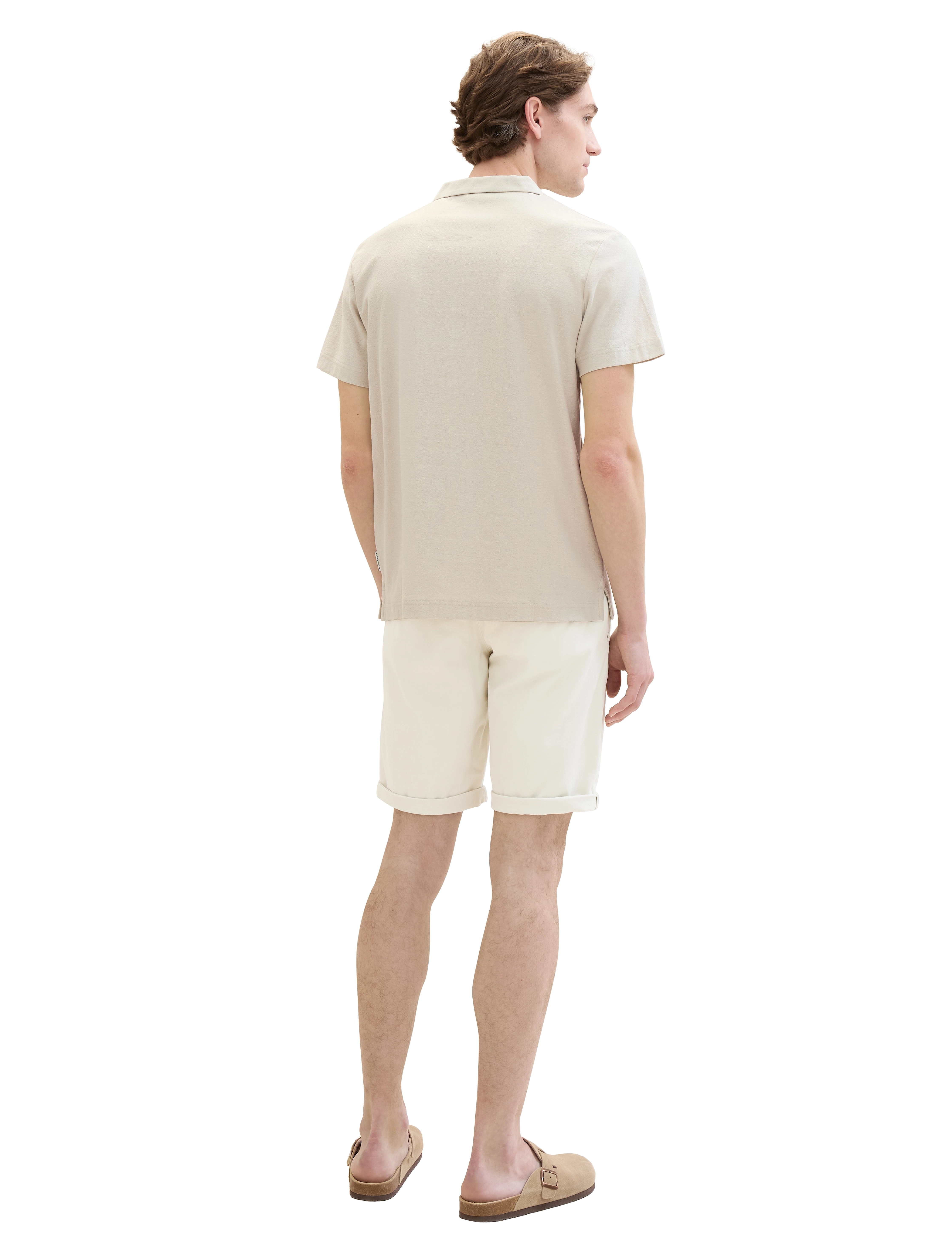 Tom Tailor - slim chino shorts - white sand - 3