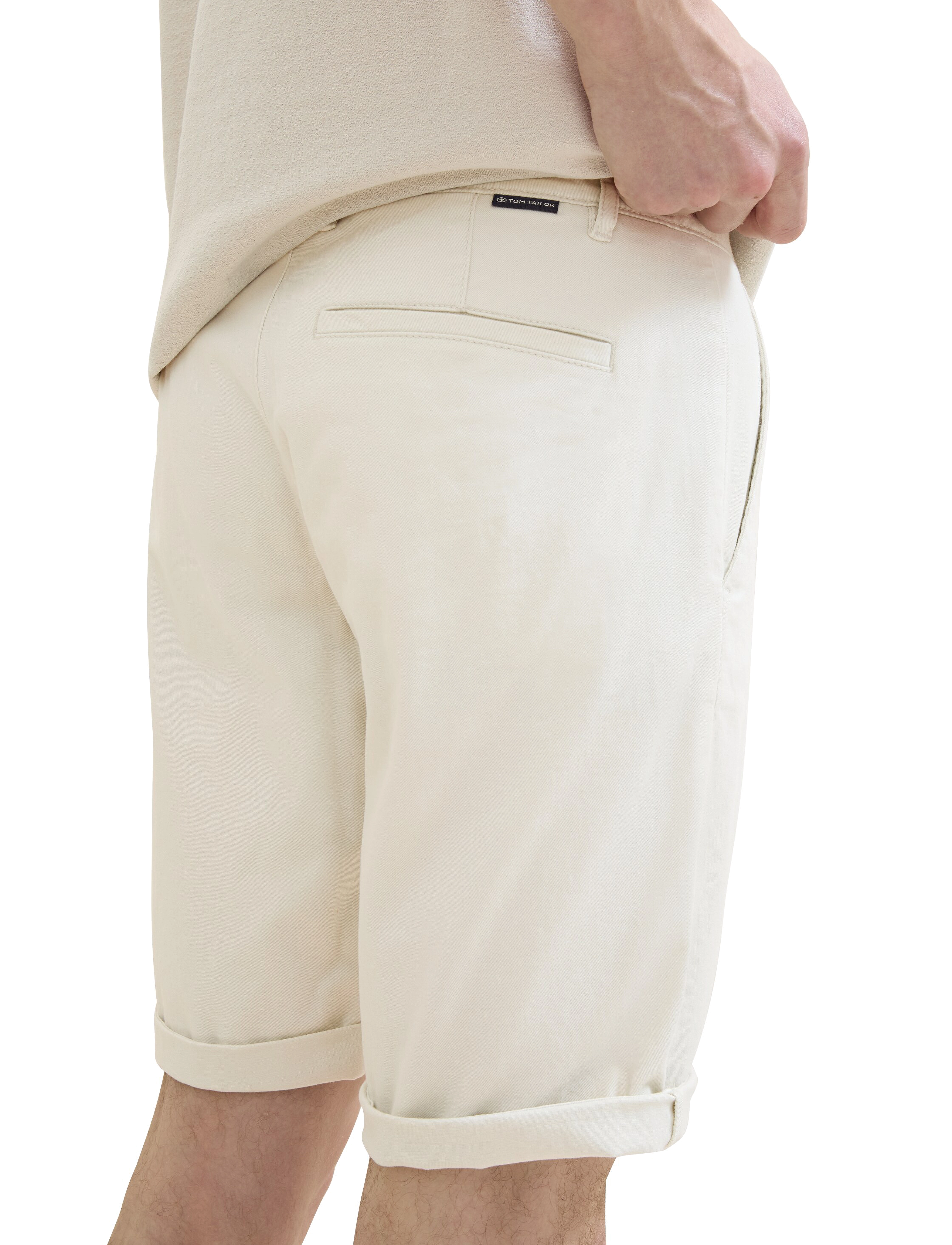 Tom Tailor - slim chino shorts - white sand - 5