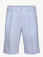 regular linen shorts - SOFT POWDER BLUE CHAMBRAY