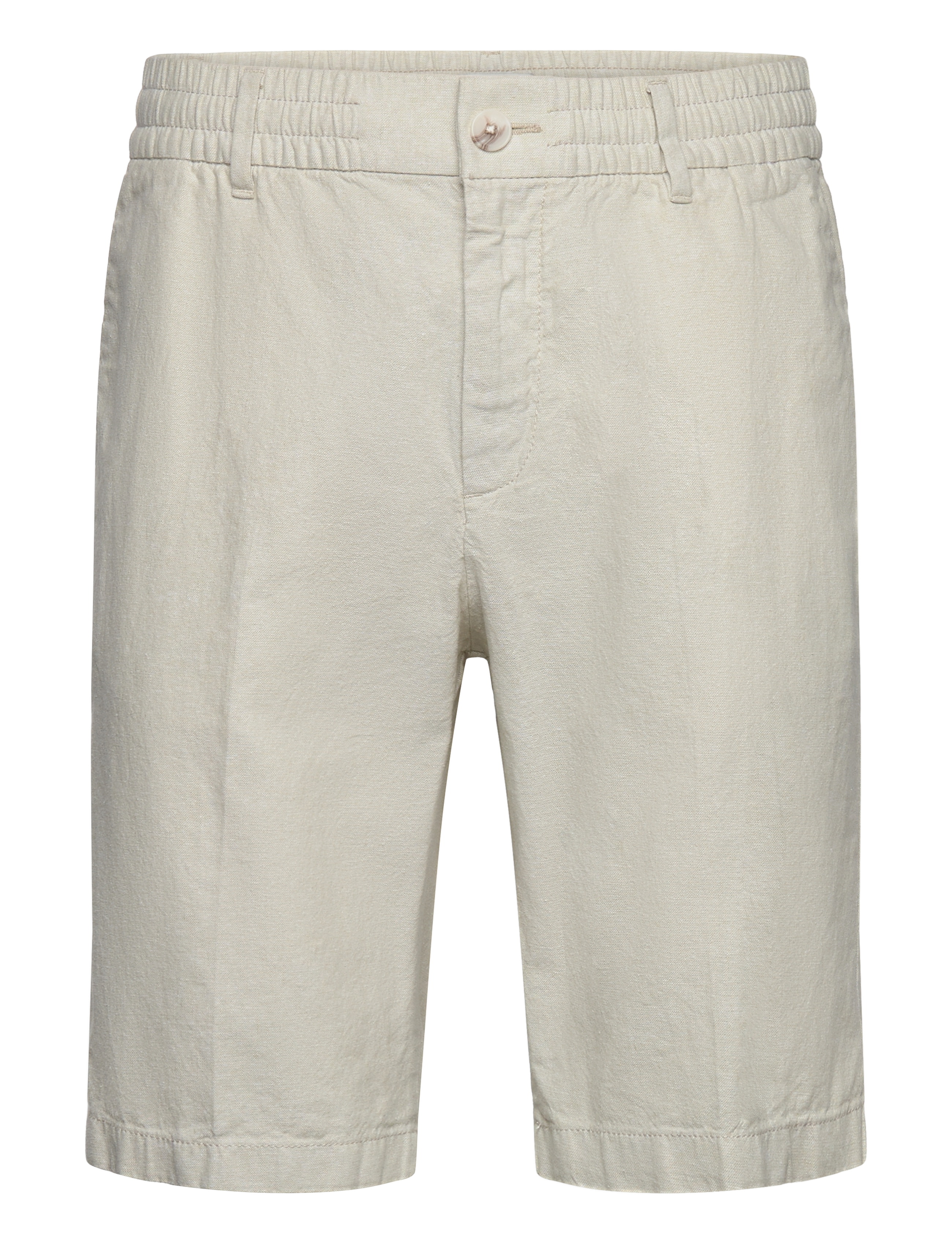 regular linen shorts - GARDEN PEAT CHAMBRAY