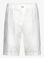 regular linen shorts - WHITE