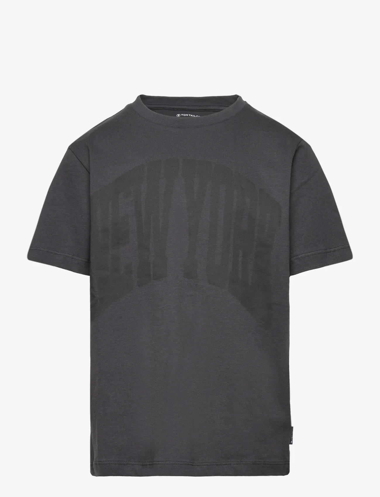 Tom Tailor - regular printed t-shirt - lühikeste varrukatega t-särgid - coal grey - 0